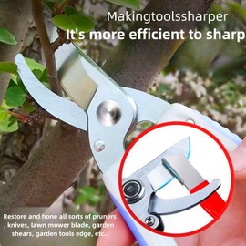HXUExue 2Pcs Gardening Tool Sharpener, Gardening Scissors Sharpener, Quick Sharpener for Gardening PrunersKnives and Scissors (Black), MDQ-2