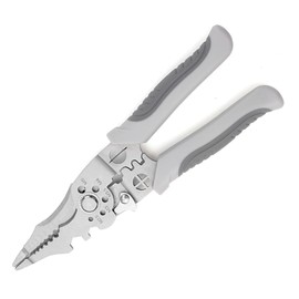 BIUTEFOR Wire Stripper, Multi-functional, Cable Stripper, Electrical Works, Wire Peeling Tool, Crimping Function, Cutable, Anti-Slip, Durable