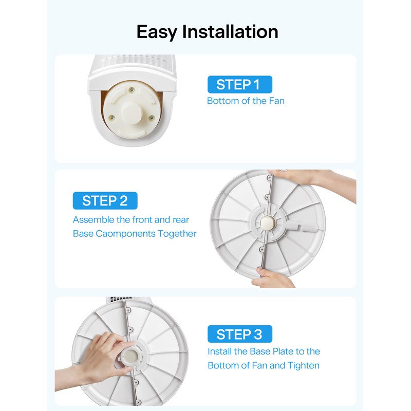 PELONIS 30 Inch Oscillating Tower Fan with 3 Speed Settings