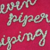 On the first day of Christmas embroidered wool felt stocking.