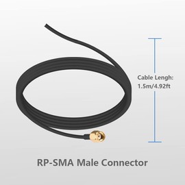 POBADY WiFi Antenna 2.4G /5G/5.8G Dual Frequency 8dBi MIMO Omnidirectional Signal Booster Magnetic Base RP-SMA Adapter 1.5M 4.9ft for PCIE Network WiFi Card Router External Antenna Wireless WLAN