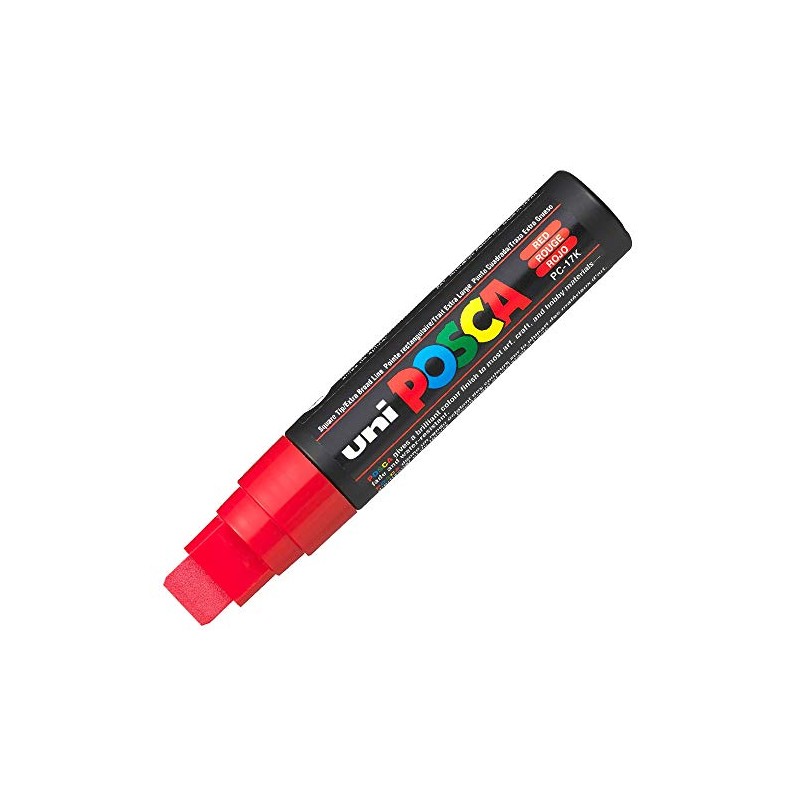 uni-ball Posca PC-17K Extra Broad Chisel Tip Marker - Red,