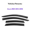 IG Window Visor for Acura RDX 2013-2018, Rain Guard Tape-On