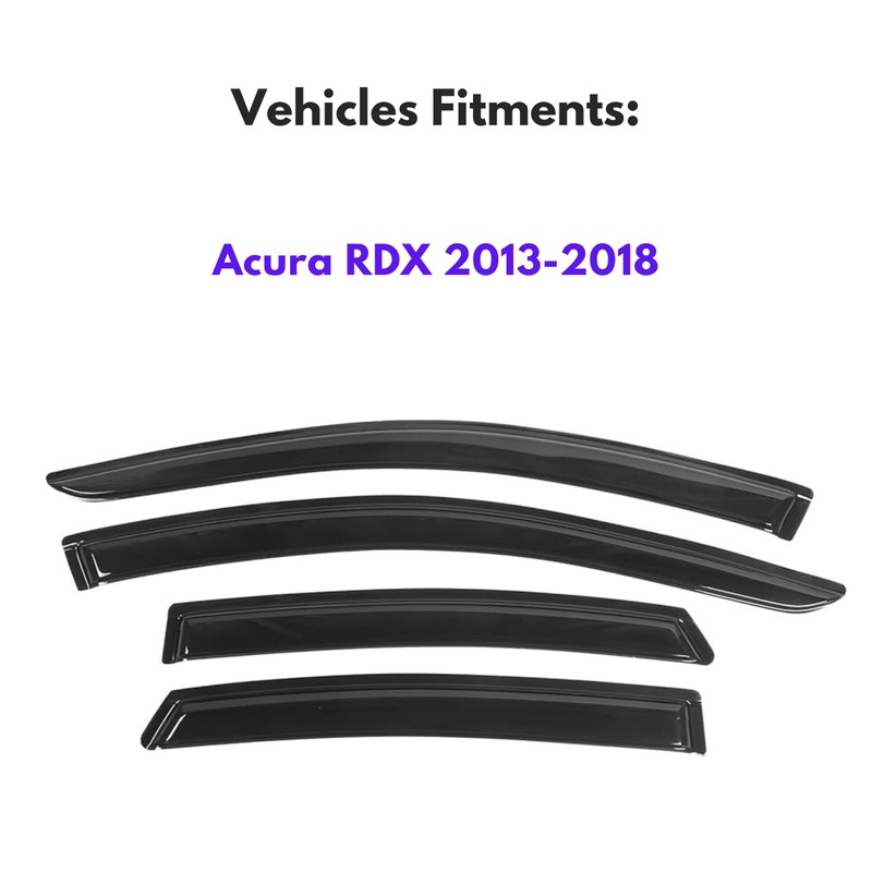 IG Window Visor for Acura RDX 2013-2018, Rain Guard Tape-On