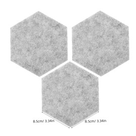 Operitacx 2 Sets Felt Coasters for Cups Thickened Heat Insulated Pads Hexagon Design Grey for Home Office and Kitchen Table Protection