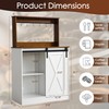 Decomax Farmhouse Coffee Bar Cabinet with Sliding Barn Door -