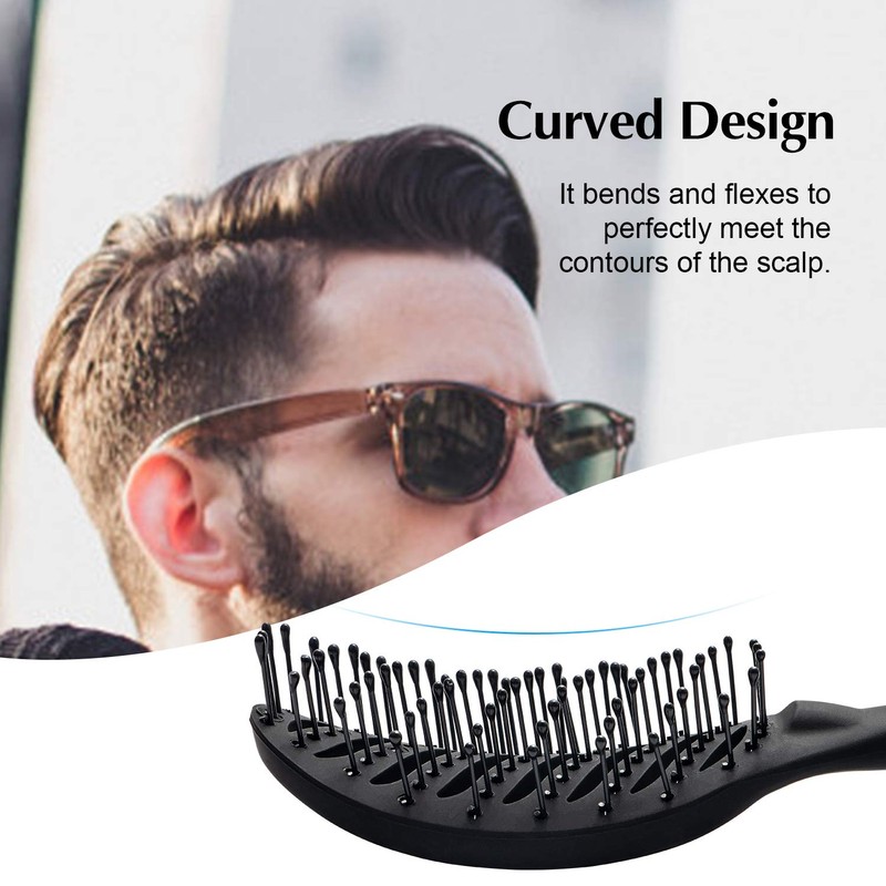 FIXBODY Curved Vent Hair Brush for Blow Drying, Styling and