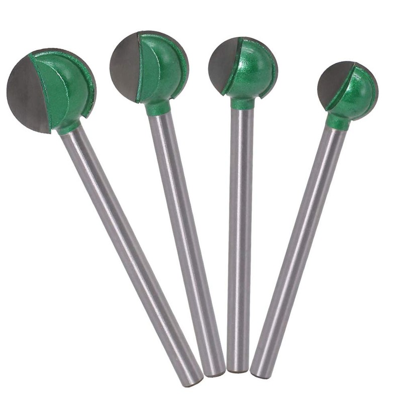 Gasea 4pcs 6mm Shank Long Core Box End Grooving Router