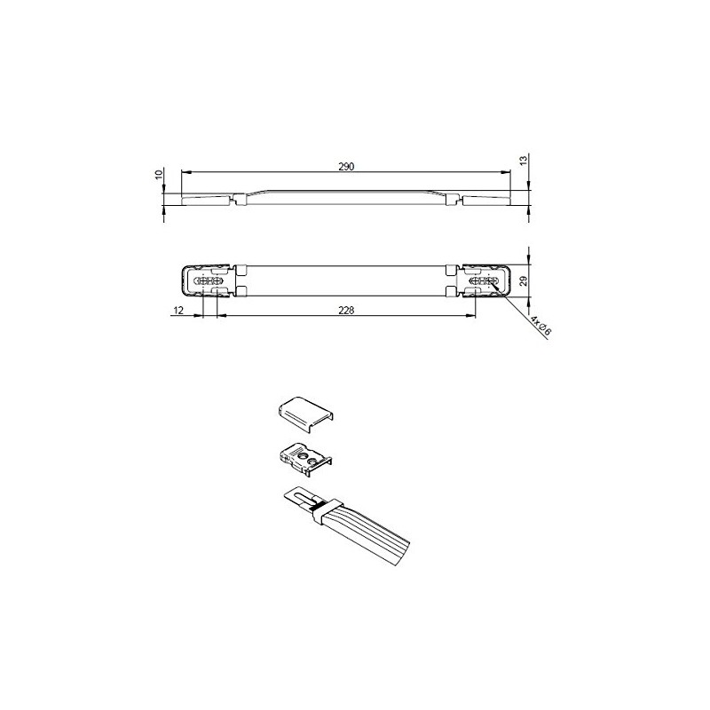 Adam Hall Hardware 3419 Riemengriff Kunststoff schwarz
