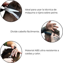 Filarmonica Peine para estilistas, peluqueros profesionales, plastico abs, Negro