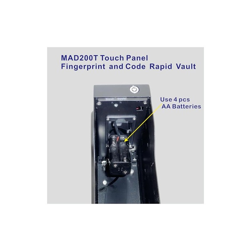 Mounted Gun Safe, Biometric Pistol Safe hand touch Fingerprint and