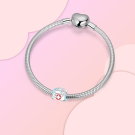 GOINEVA Medical Kit Charm 925 Sterling Silver Charm Fits Women's Charm Bracelet & Necklace Valentine's Day Mother's Day Jewelry Gifts for Women
