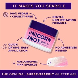 Unicorn Snot Glitter gel for body and face - pink