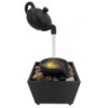 Tissting Tabletop Water Fountain Floating Teapot Indoor Waterfall Feature