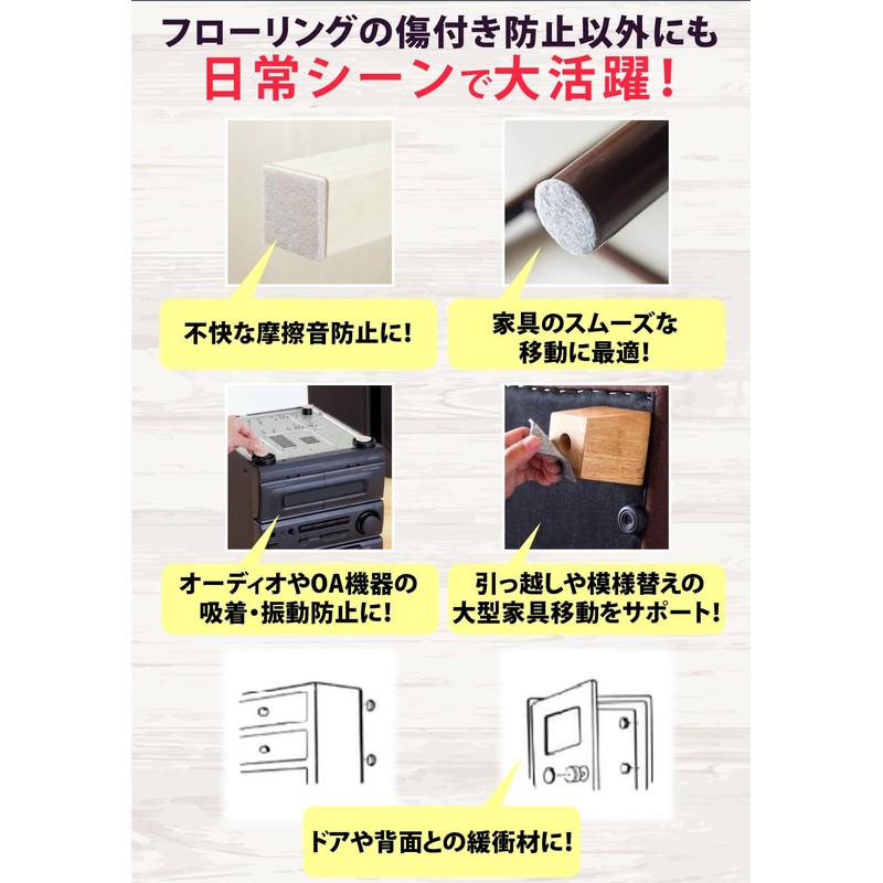 Ricce Scratch Protection Large Felt Free Cut 2-Piece Set (3mm