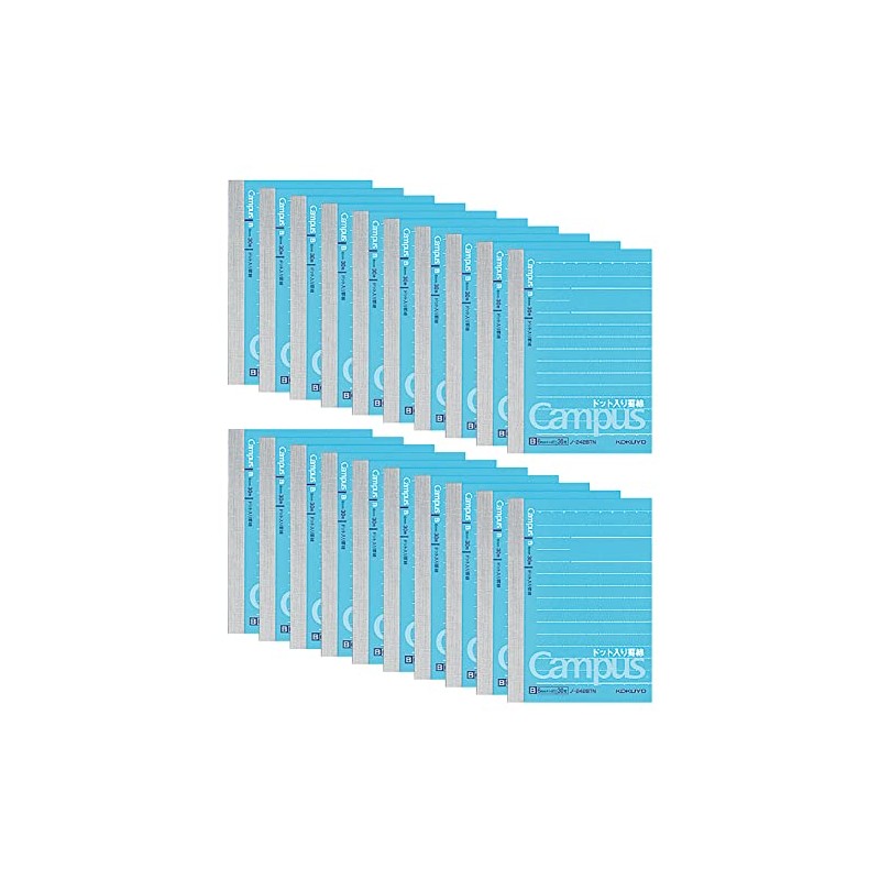 Kokuyo No-242BTNX20 Notebook, Campus Notebook, Ruled with Dots, A7, B