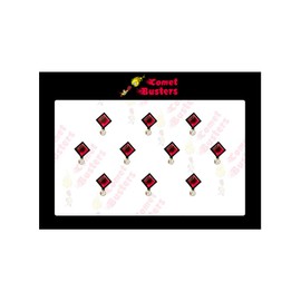 Comet Busters Beautiful Square Red Stone Bindi