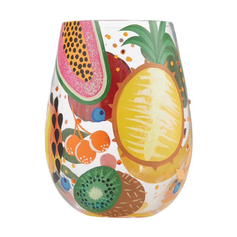 enesco Lolita Stemless Glass Tropical Fruit 6010894
