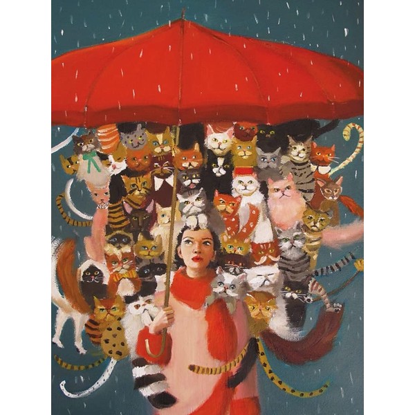 New York Puzzle Company - Janet Hill The Cat Countess - 1000 Piece Jigsaw Puzzle