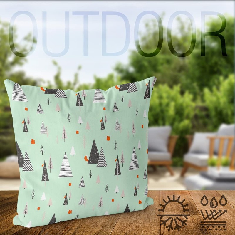 VOID Forest Squirrel 1 Cushion Cover Polyester Waterproof Outdoor Indoor