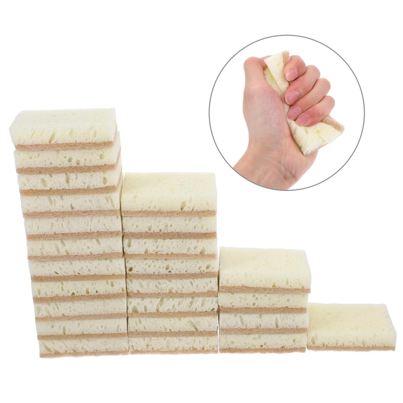 IWOWHERO 24pcs Reusable Kitchen Sponges Natural Sponge Gentle Cleaning for