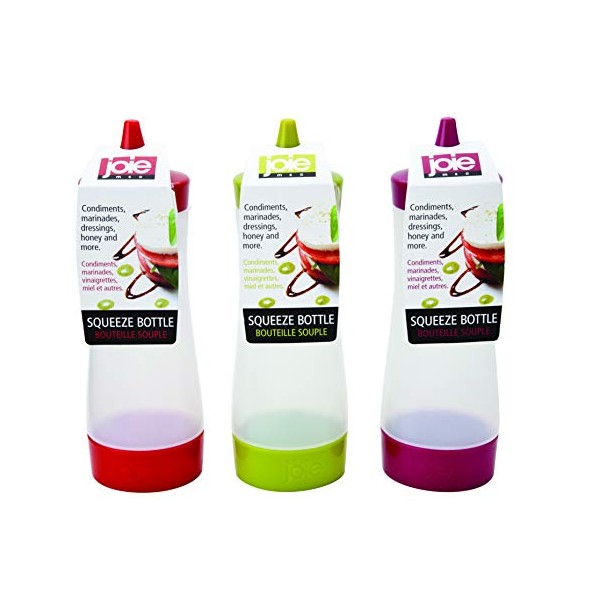 Joie Kitchen Gadgets Joie 12oz (350ML) Squeeze, Colors Vary, 1-Bottle, Red/Green/Purple, 1 EA