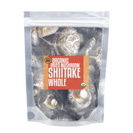 Essential Spice Dried Organic Shiitake Mushrooms, 1 lb – Whole, Bold Umami Flavor, Premium Quality – Perfect for Ramen, Broths, Stir-Fries & Sauces – Easy to Rehydrate, Rich & Earthy Taste, Pantry Staple