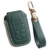 Hontumax Genuine Leather Key Fob Cover Case for Toyota Corolla