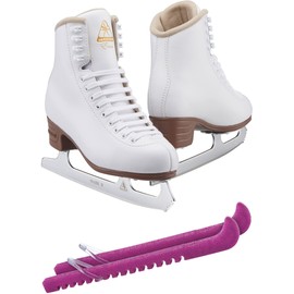 Jackson Ultima Figure Ice Skates EXCEL JS1291 / Medium to Wide/Kids 3 Bundle with Guardog Skate Guards