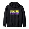 They Them Preferred Pronoun Gender Fluid Nonbinary Flag Hooded Jacket,