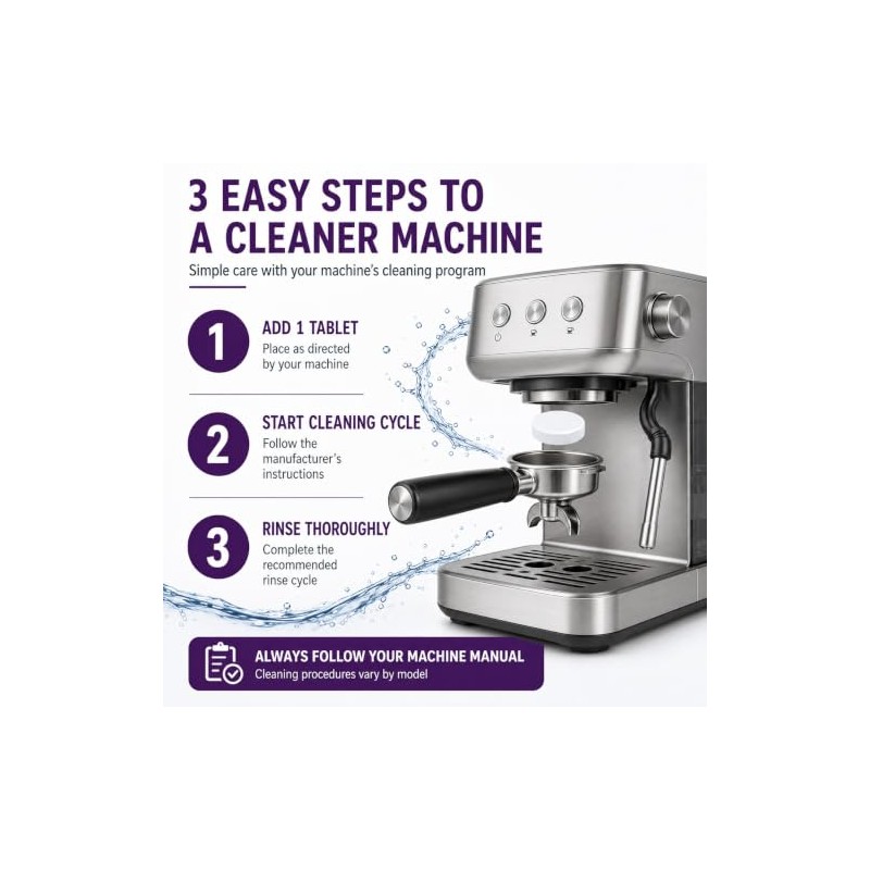 YQXYH Espresso Cleaning Tablets - 8 Tablets for Machine Maintenance