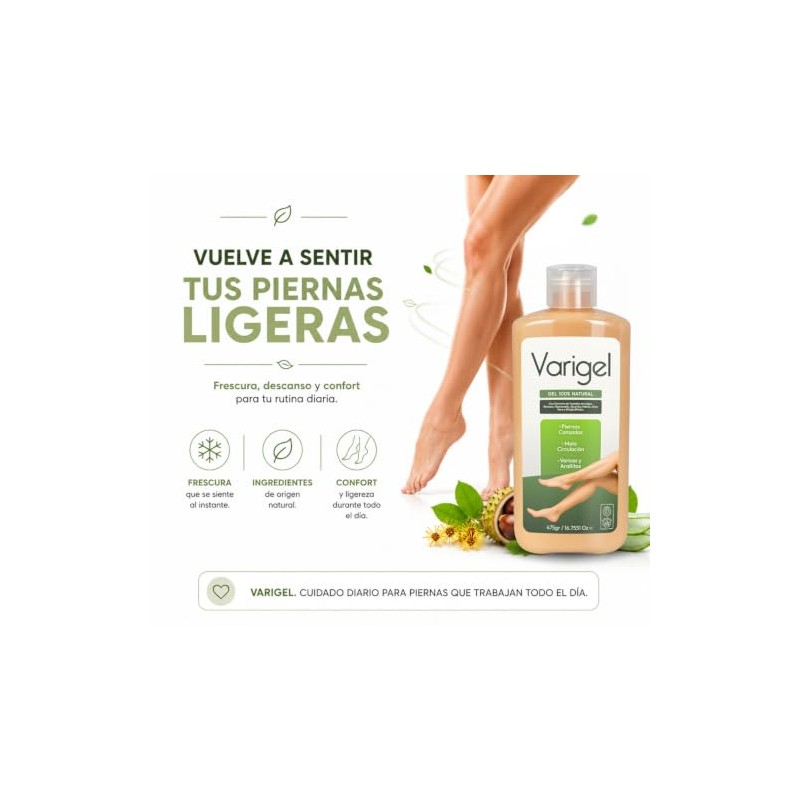 Varigel | Gel Corporal Refrescante para Cuidado Diario de Piernas