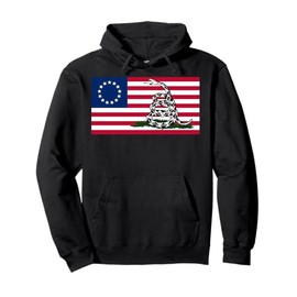 Betsy Ross Gadsden Snake flag Pullover Hoodie