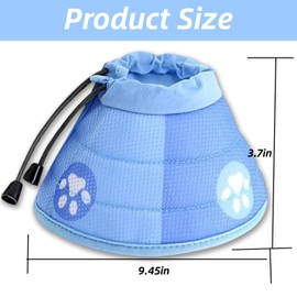Adjustable Soft Cat Cone Collar for Comfortable Recovery After Surgery and Grooming - Breathable, Easy-to-Clean Pet Cone for Cats and Kittens