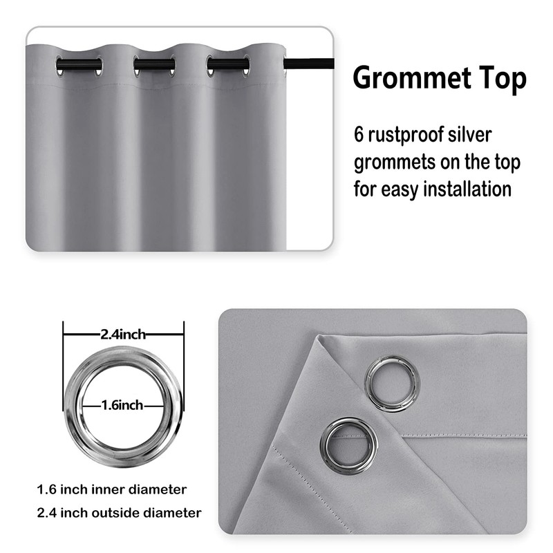 DWCN Short Thermal Insulated Short Curtains with Tiebacks for Kitchen