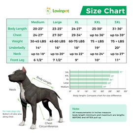 LovinPet Dog Recovery Suit for Large Medium Dogs Wound Protective Surgical E-Collar Alternative Recovery Bodysuit for Abdominal Wounds After Surgery Dog Onesies Cut-Out Design of Abdomen,XL