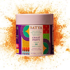 Satya Blends Chaat Masala- Spicy & Sweet Flavor 6 Spice Blend | Vegan | Low Sodium | Chaat Powder Seasoning for Salads | Gluten & Dye Free | Authentic Indian Spices and Seasoning- 2.5 Oz(Pack of 1)