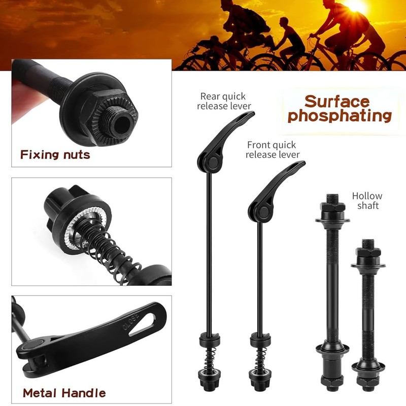 Bessy shop Quick Releases Set,1 Pair Quick Release Bicycle Hub