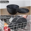 5-Piece Plastic Mixing Bowls with Lids Set for Kitchen, Nesting