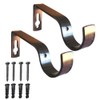 iPEAK Curtain Pole Bracket Metal Heavy Duty Rod Wall Brackets