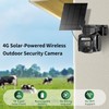 4G LTE Cellular Solar Powered Security Camera Wireless Outdoor, No