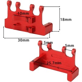 ZIJOT AX24 Servo Mount for Axial 1/24 XC-1 AXI00003 RC Crawler Car Truck Model Aluminum Upgrade Parts (Red)