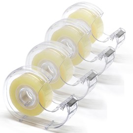 Waytex Pack of 4 High Tack Clear Tapes with Dispenser Width 19mm 33m Roll Professional Quality 50 Micron Gloss