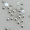 MajorCrafts® 200pcs 8mm Metallic Silver Flat Back Half Round Resin
