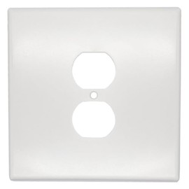 Jumbo Over Sized Paintable Wall Plate, Duplex Outlet (5, Duplex)