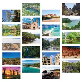Dear Mapper Vintage Madagascar Landscape Postcards Pack 20pc/Set Postcards from Around the World Greeting Cards for Business World Travel Postcard for Mailing Decor Gift