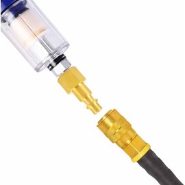 Woostars 5pcs Air Coupler and Plug Kit，1/4 Inch NPT Industrial Brass Air Hose Fitting and Quick Connect Air Fittings