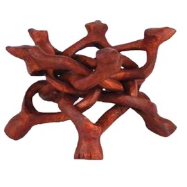 AzureGreen Wood Cobra Crystal Ball Stand