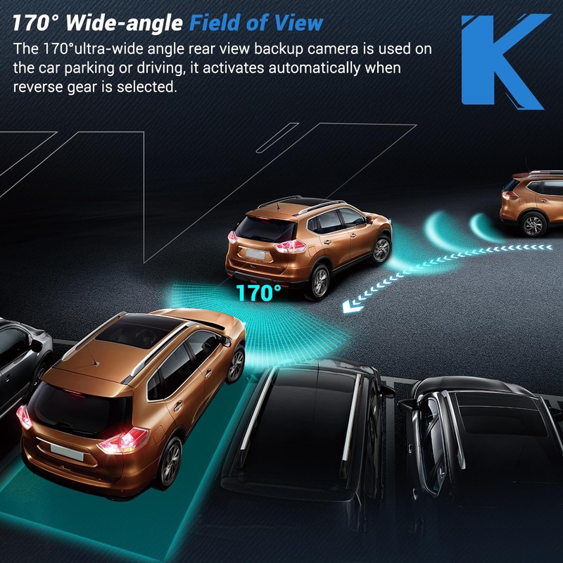 KUTTOLE Rear View Backup Camera Parking Assist Camera Compatible with