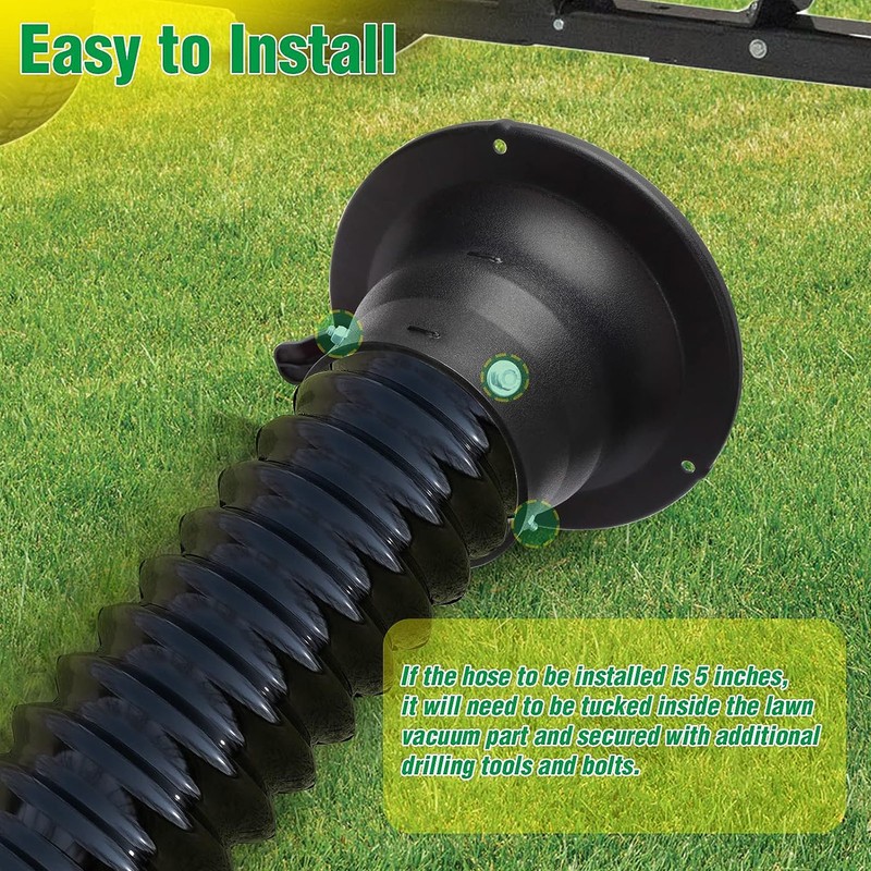 Lawn Vacuum Hose Adapter PP Lawn Tractor Leaf Vacuum Hose